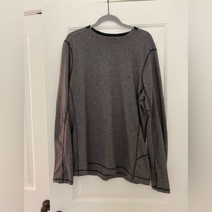 MENS LULULEMON medium weight long sleeve athletic shirt // XL // dark grey